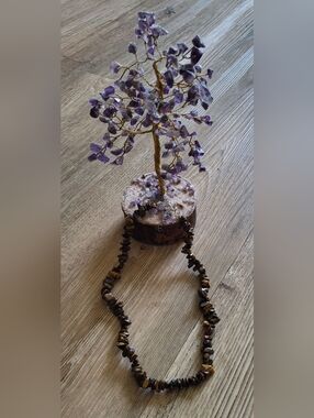 Tiger's Eye Chip Stone Necklace